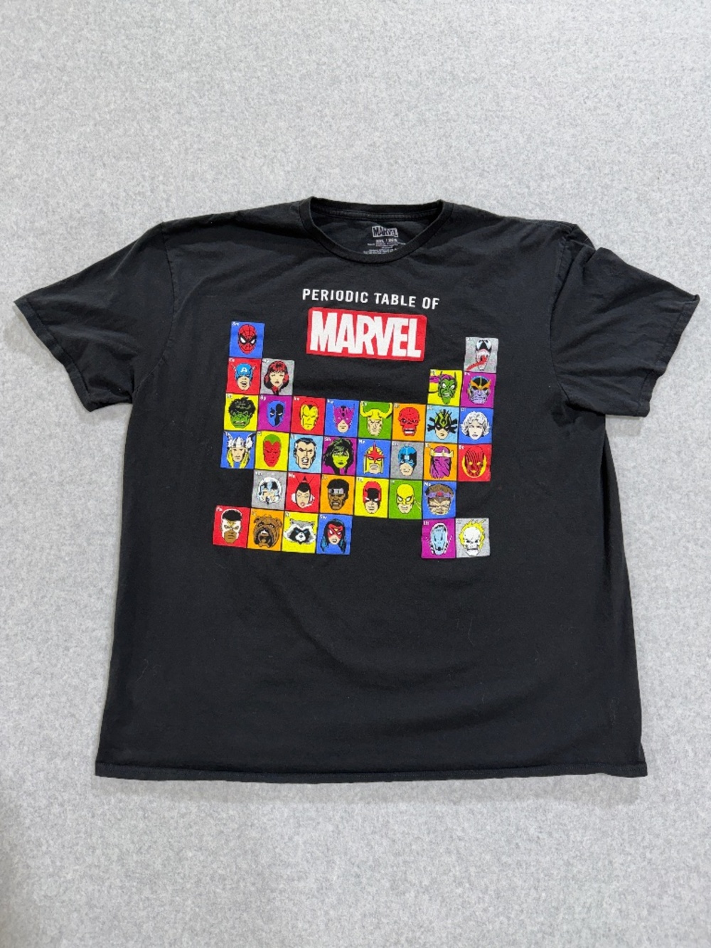 Marvel Periodic Table Graphic T Shirt 2XL C-Life Group 2016–2018